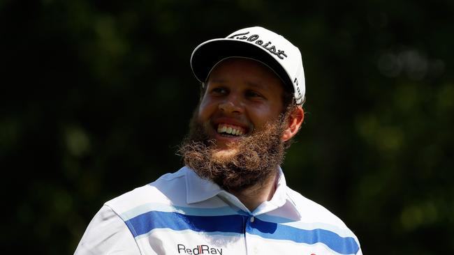 SPRINGFIELD, NJ - JULY 28: Andrew Johnston of England smiles on the sixth tee during the first round of the 2016 PGA Championship at Baltusrol Golf Club on July 28, 2016 in Springfield, New Jersey. Kevin C. Cox/Getty Images/AFP == FOR NEWSPAPERS, INTERNET, TELCOS &amp; TELEVISION USE ONLY ==