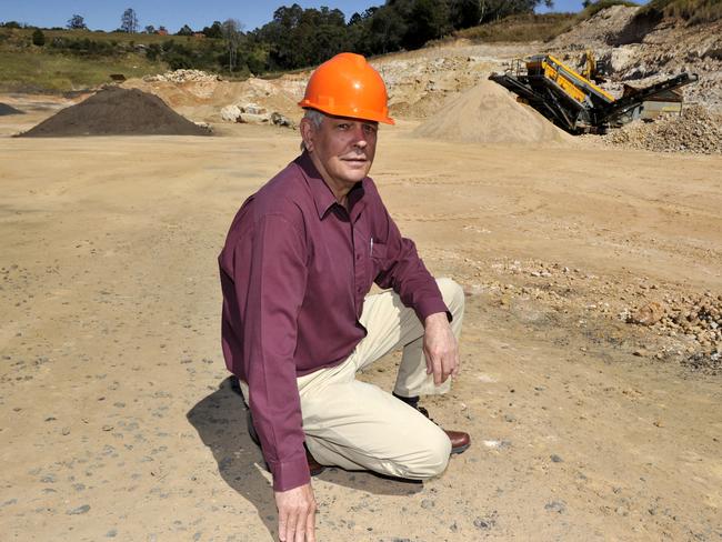 Jeff Champion pictured at Champions Quarry, Wyrallah Road, Tucki Tucki.