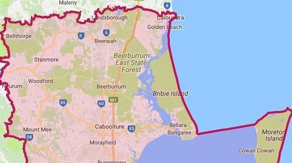 A map shows the northern end of the white spot disease movement restriction area. Picture: Contributed
