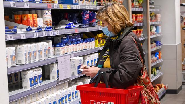 Australians are seeing dramatic price rises on everyday items as a result of Ukraine, Ukrainian/ Russia conflict. Picture: AFP