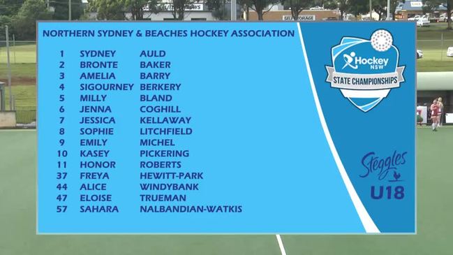 REPLAY: U18's Girls NSW State Hockey Championships - Newcastle 1 Vs. Northern Sydney & Beaches 1