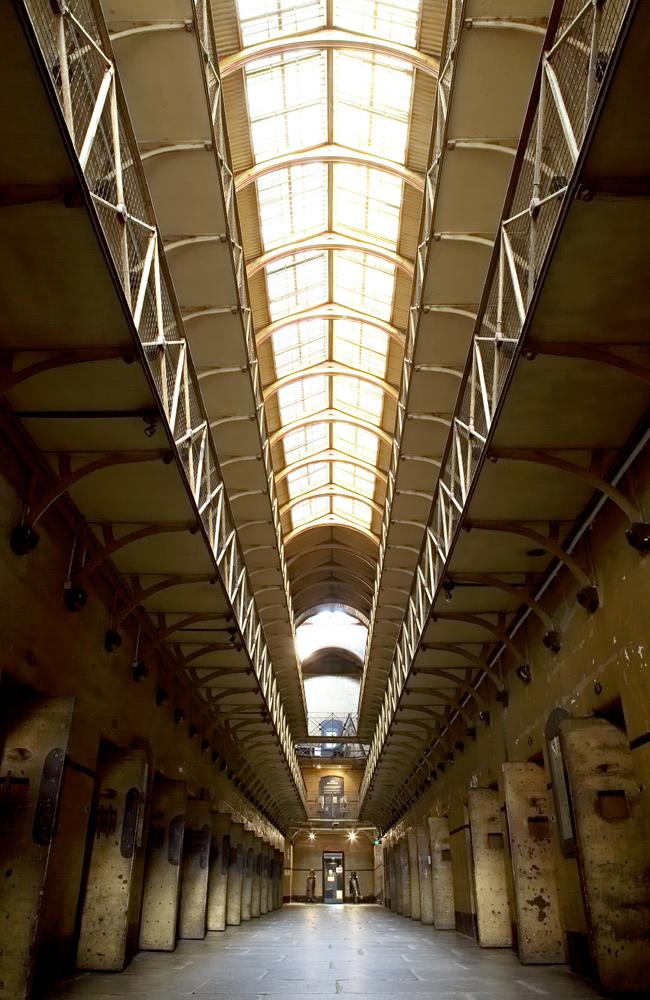 The cells of Old Melbourne Gaol as they appear today. Visitors can take a tour.