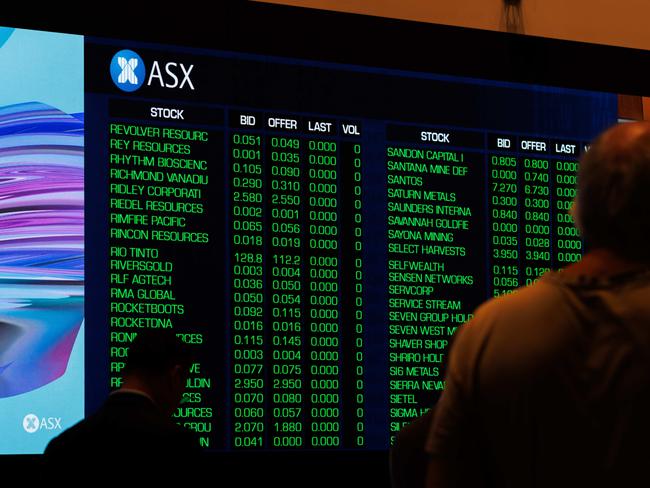 28-10-2024 - ASX stock ticker, ahead of the ASX AGM. Picture: Max Mason-Hubers / The AustralianÃ