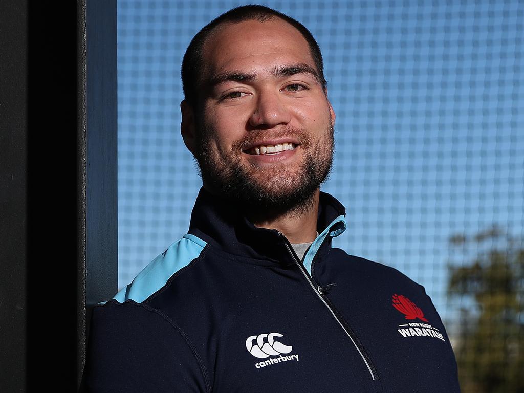 HOLD SUNDAY TELEGRAPH ONLY - Parramatta Eels NRL star Tepai Moeroa, who is switching codes to join the NSW Waratahs next season, poses for a portrait at Waratahs headquarters in Daceyville, Sydney. Picture: Brett Costello