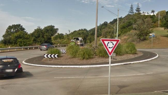 The teenager was allegedly being chased near roundabouts on The Coast Road, Lennox Head. Picture: Google Maps