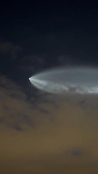 SpaceX Falcon 9 rocket dazzles in the night sky