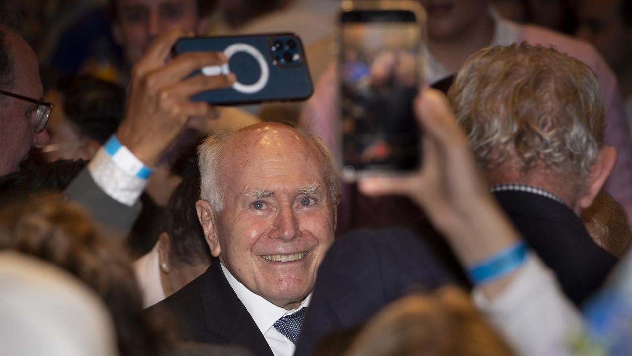 Former prime minister John Howard attended the Liberal election night party. Picture: NCA Newswire/ Monique Harmer