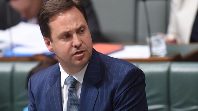 Australia's Trade Minister Steve Ciobo speaks during House of Representatives Question Time at Parliament House in Canberra