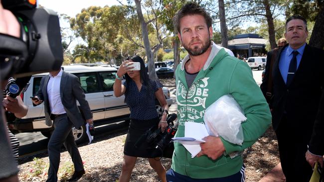 Ben Cousins after being granted bail in October. Picture: AAP /Richard Wainwright