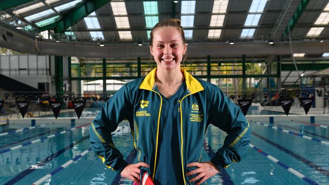 Norwood Swimming Club’s Emily White at the Adelaide Aquatic Centre. Picture: Keryn Stevens/AAP