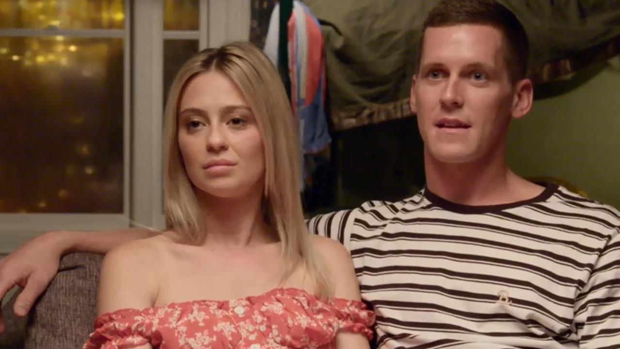 Tess and Luke had a tough time with the first challenge on The Block for 2019, struggling to find anything positive to say about their unfinished guest bedroom. Picture: The Block