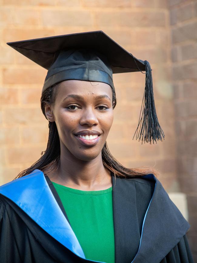 Solange Nkundwa, Bachelor of Nursing. UniSQ graduation ceremony at Empire Theatre, Tuesday June 27, 2023.