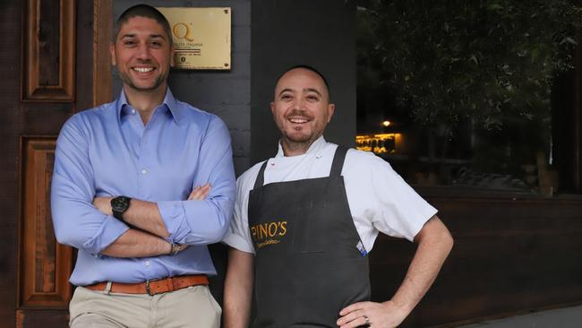 Pino's Vino e Cucina’s owner Matteo Margiotta and head chef Cristiano Patacca. Picture: Jenifer Jagielski