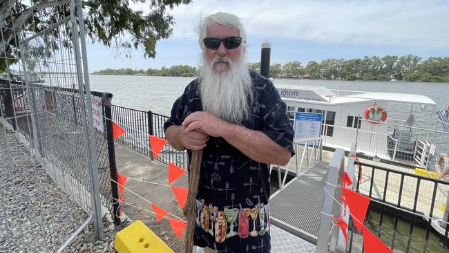 Cowirra resident Russ Williamson takes the passenger ferry to Mannum. Picture: Dylan Hogarth