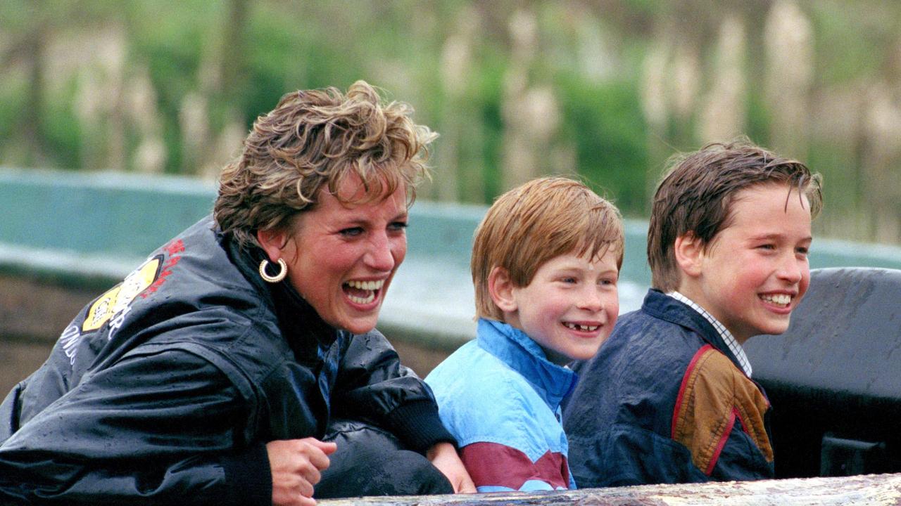 Diana, Prince William &amp; Prince Harry visit the 'Thorpe Park' amusement park. Picture: Getty Images