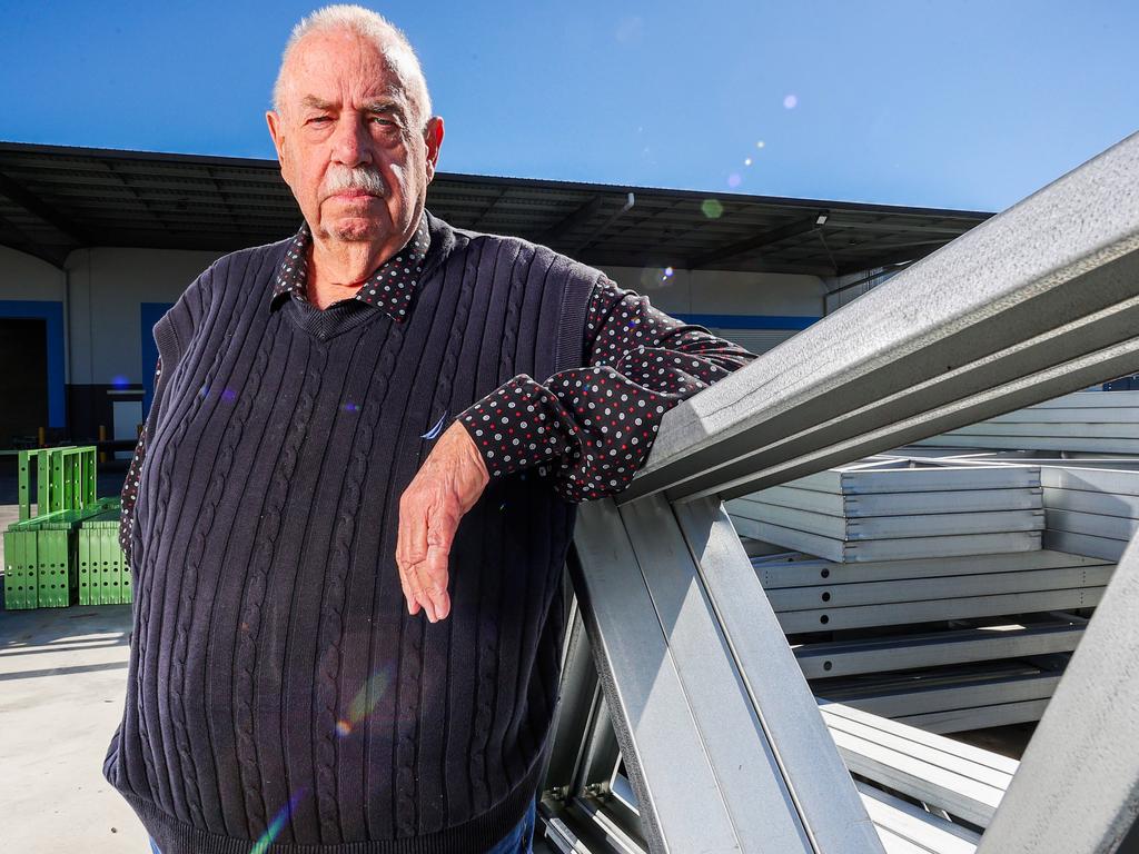 John Davis of Cadsteel, a contractor stung by the collapse of building company PPS. Picture: Nigel Hallett