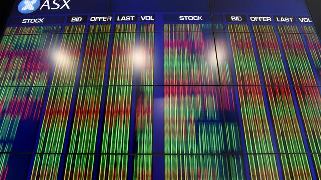 Shares fell into the red in afternoon trade but recovered to a 0.5% gain by the close. Picture: NCA NewsWire/Bianca De Marchi