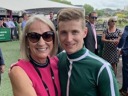 FOR BEN DORRIES' USE Superstar jockey James McDonald with proud Mum Dianne. Picture supplied.