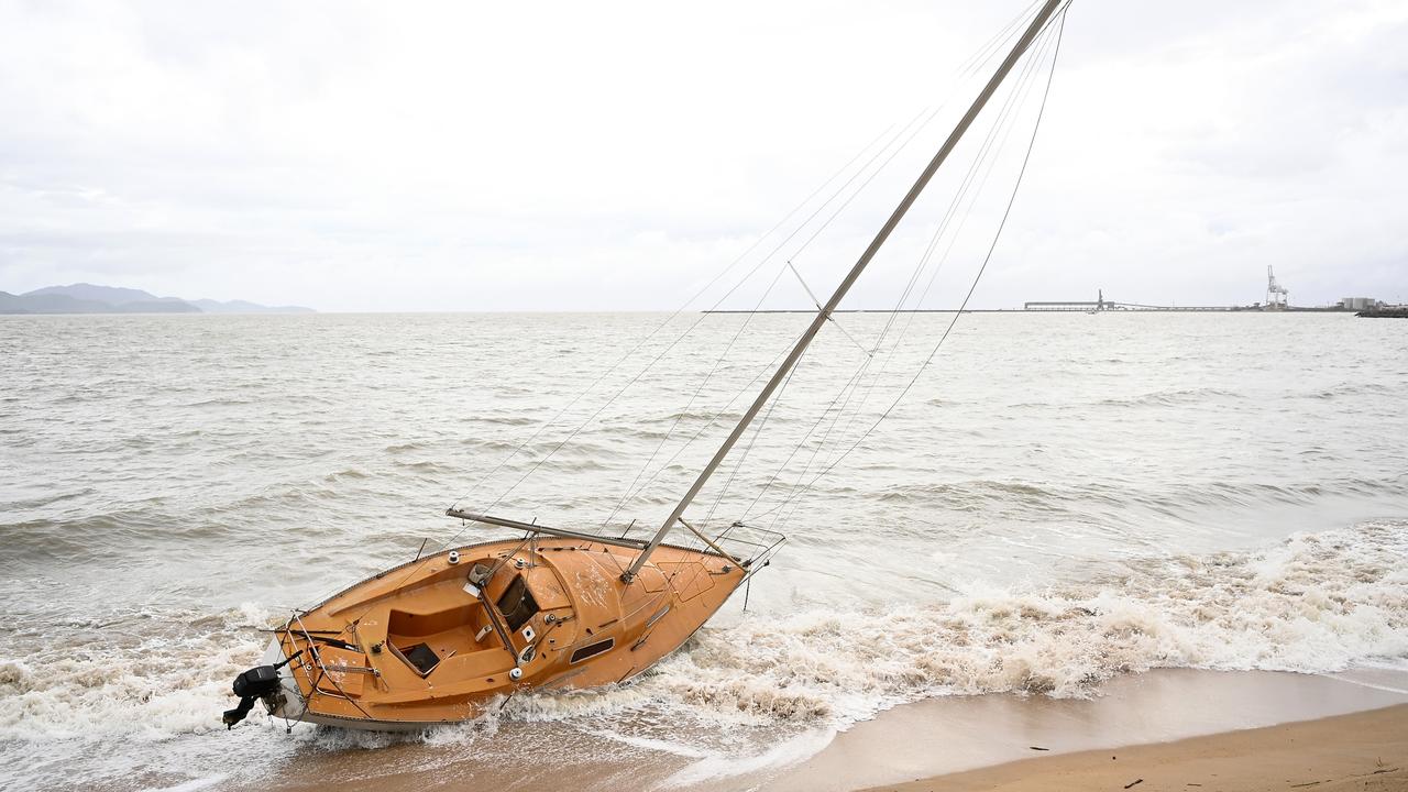 Damage after Tropical Cyclone Kirrily made landfall near Townsville in January this year. Picture: Ian Hitchcock-Getty Images