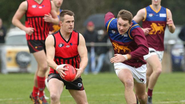 Scott Conte assesses his options for Panton Hill on Saturday. Picture: Hamish Blair.