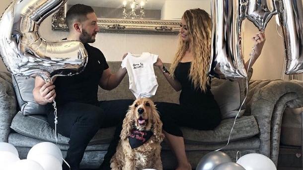 Uber cleaner Sophie Hinchliffe, aka Mrs Hinch, with her husband and dog Henry. Picture: Instagram