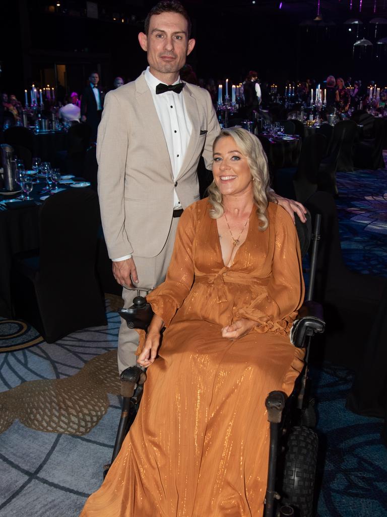 Jen Hutchings, Perry Cross and Melissa Brown at the Perry Cross 'Everything is Possible' Ball at The Star Gold Coast. Picture: Andrew Meadowcroft