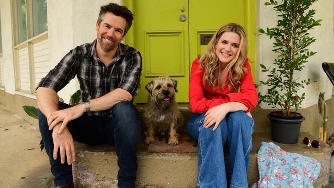 Patrick Brammall and Harriet Dyer with “Colin”.