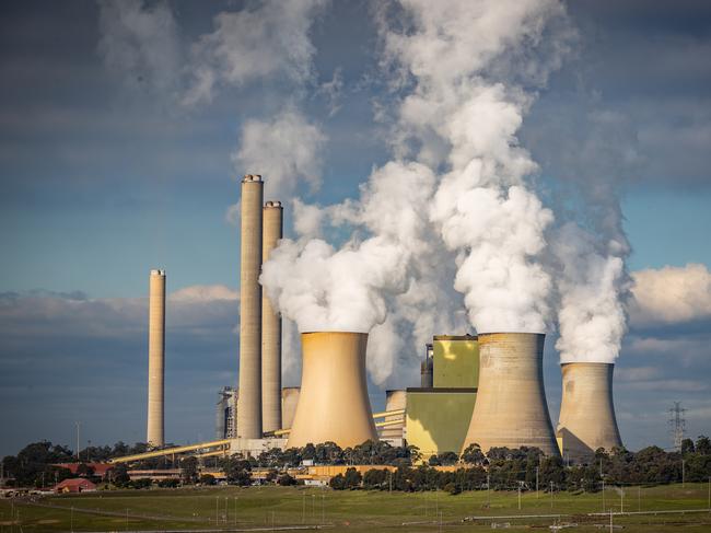 The Coalition will pledge to build seven nuclear power plants across Australia. Multiple Coalition MPs said the proposed former coal-fired power station sites for the reactors included Loy Yang in Victoria. Picture: Jake Nowakowski