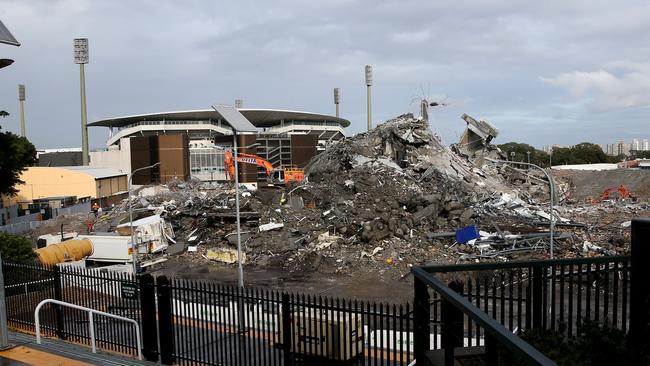 Demolition of Sydney Football Stadium at Moore Park last month. Picture: Jonathan Ng Picture: Toby Zerna