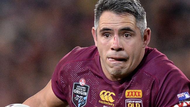 Corey Parker on the move for Maroons. (Photo by Bradley Kanaris/Getty Images)