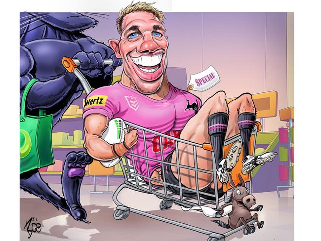 What a bargain buy Zac Hosking was for Penrith. Artwork: Scott 'Boo' Bailey.