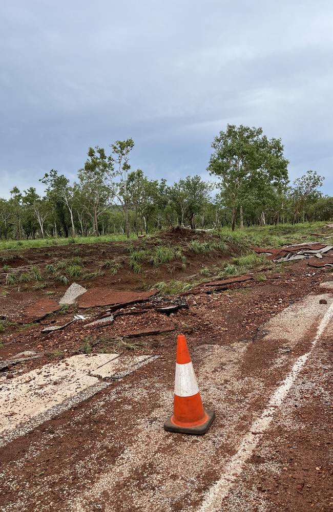 Roads around Timber Creek have suffered "significant damage" after a generational flooding event. Picture: Supplied