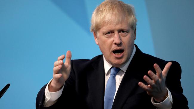 Newly elected British Prime Minister Boris Johnson speaks during the Conservative Leadership announcement. Picture: Getty