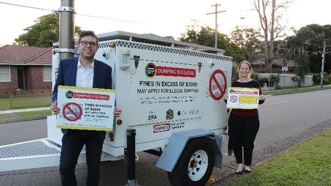 Council has recently obtained a new surveillance trailer to catch and deter offenders. The white trailer works by being stationed at a spot before it is used to record anyone illegally dumping their goods.