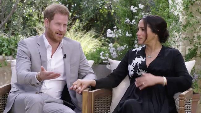 The pair let rip on the royal establishment during the tell-all interview. Picture: CBS