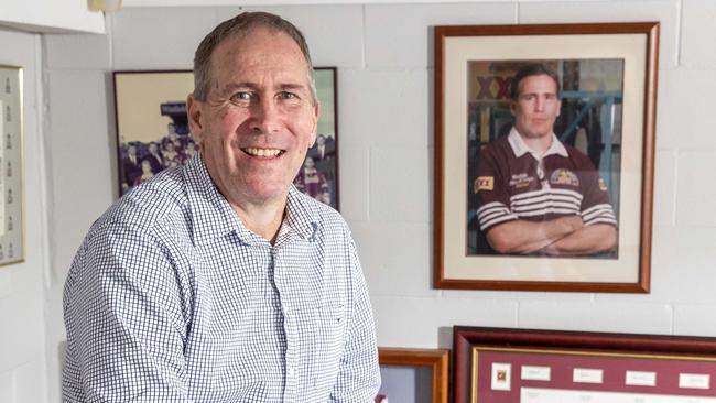 Former Queensland State of Origin player Gavin Allen at his Brisbane home. Picture: Richard Walker