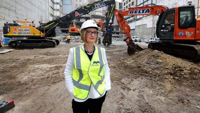 Mirvac CEO Susan Lloyd-Hurwitz at the company’s development in Collins Street, Melbourne. Picture: David Geraghty.