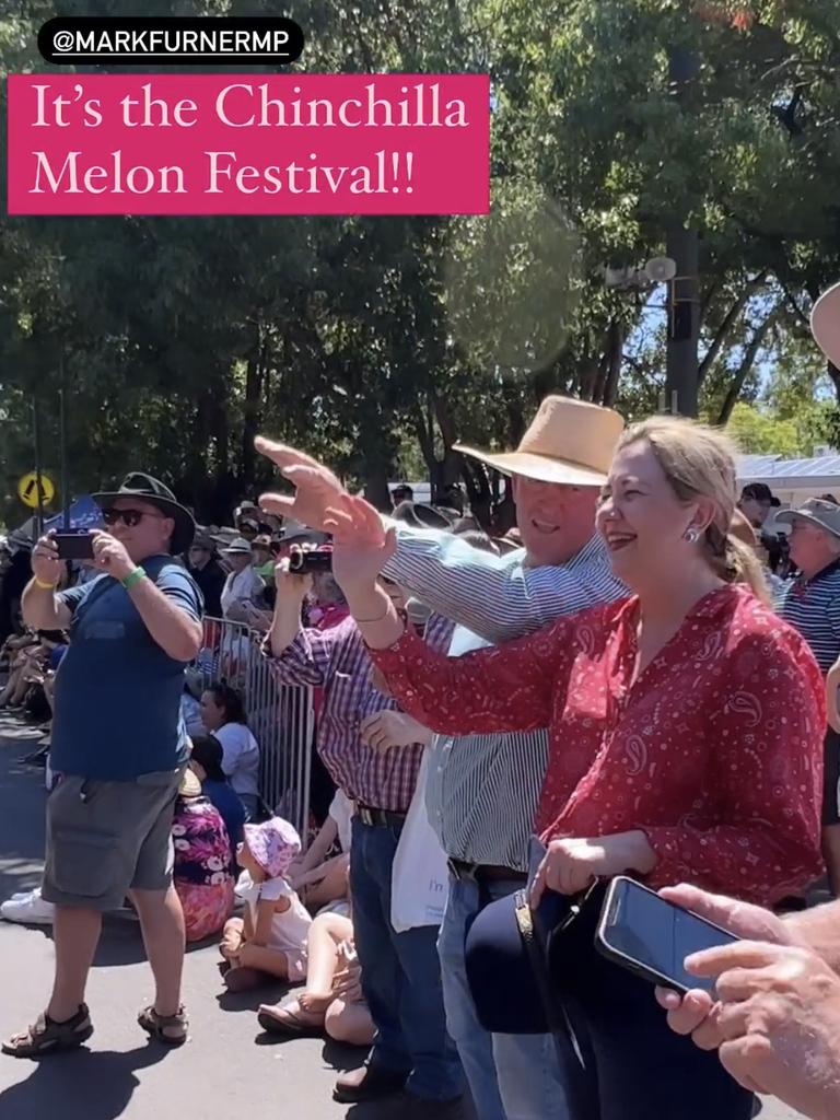 Premier Annastacia Palaszczuk was spotted at the Chinchilla Melon Festival, despite declining the community's desperate pleas to attend a crime forum in Toowoomba on Wednesday night.