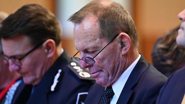 Former prime minister Tony Abbott was also present. Picture: NewsWire / Martin Ollman