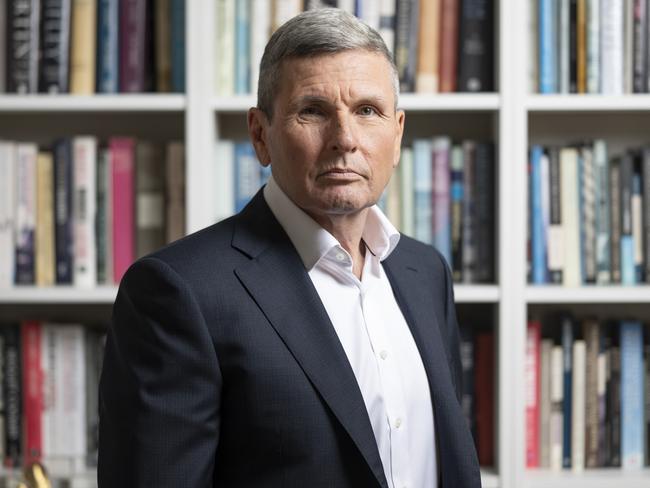 CANBERRA, AUSTRALIA. APRIL 21, 2024: Columnist for The Australian, Chris Uhlmann at his home in Canberra. Picture: Martin Ollman