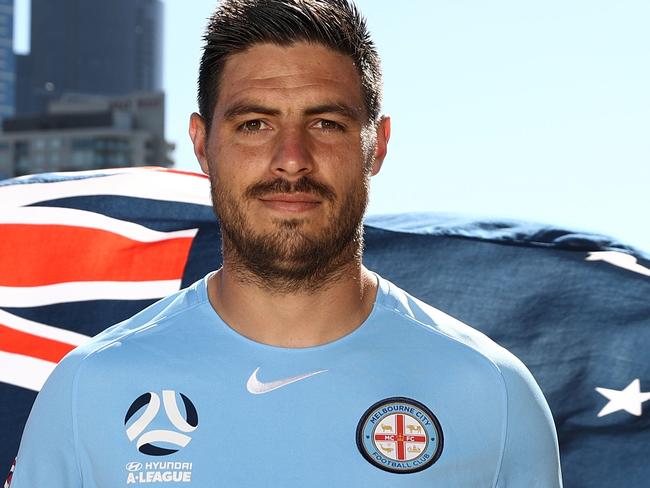 MELBOURNE, AUSTRALIA - JANUARY 23:  Bruno Fornaroli of Melbourne City poses during a portrait session on January 23, 2018 in Melbourne, Australia.  (Photo by Robert Cianflone/Getty Images)
