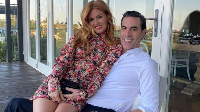 Isla Fisher and Sacha Baron Cohen have left Sydney for lockdown-free Perth. Picture: Instagram