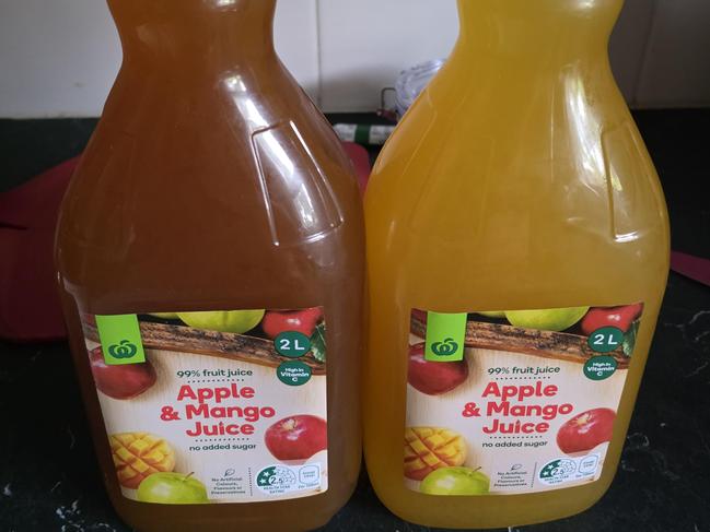 A Reddit user has pointed out an inconsistency in a popular Woolies item. Picture: Reddit