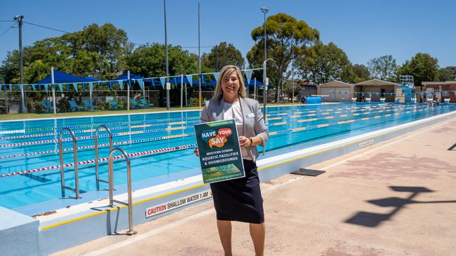 Councillor Megan James at the Dalby pool. Picture: WDRC