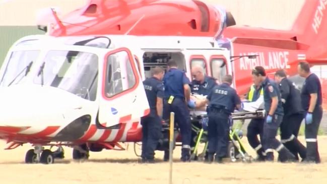 Paramedics fly Mokbel out of Barwon Prison. Picture: Supplied