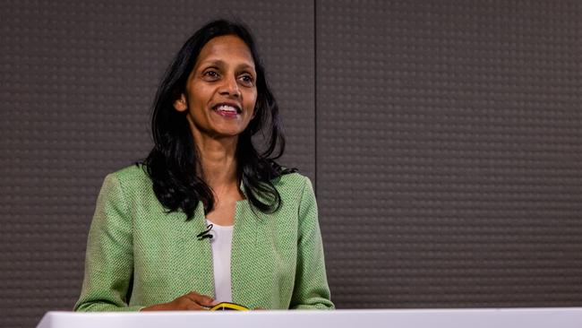 Macquarie Group boss Shemara Wikramanayake expects energy market volatility to remain ‘for some years’ and anticipates a bigger lift in fossil fuel use in the near term amid ongoing geopolitical tensions. Picture: Supplied