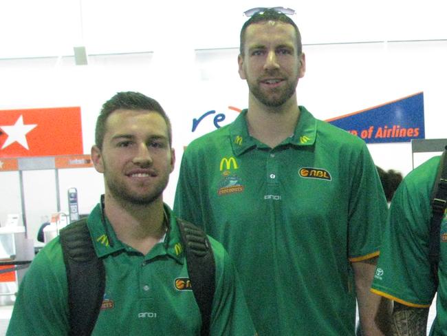 Mitch Norton and Greg Vanderjagt were teammates on the Crocs. Years later, one is now player, the other coach in Brisbane.