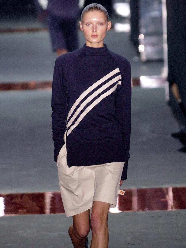 Y-3 spring/summer ‘03, the debut runway for the collaboration between Adidas and Yohji Yamamoto.