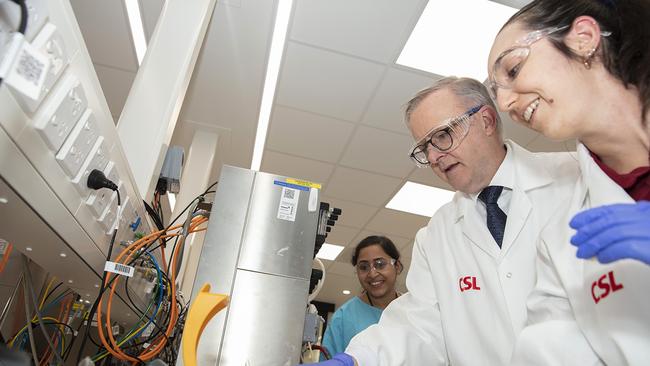 Prime Minister Anthony Albanese opens the new CSL global headquarters and centre for research and development in Parkville.