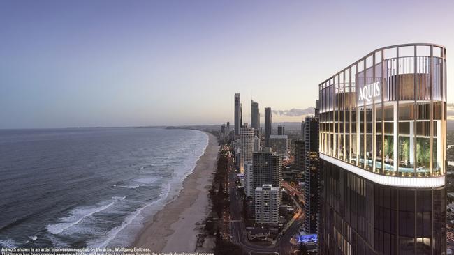 Proposed Aquis Pacific Point in Surfers Paradise. Artwork image supplied.